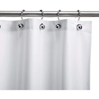 Heavy-Duty White Commercial Shower Curtain for Shower Stall - Antimicrobial, Staph Resistant, Mold and Odor Resistant