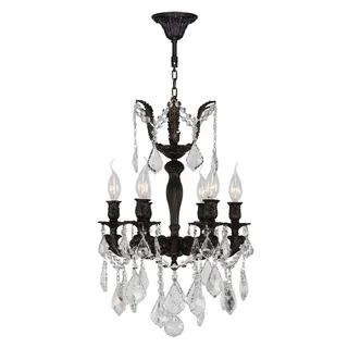 Traditional 6-light Flemish Brass Finish with Full Lead Crystal Chandelier