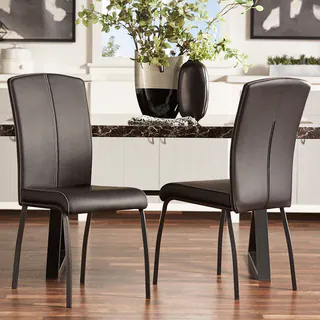 INSPIRE Q Danbury Metal Contoured Upholstered Dining Chair (Set of 2)
