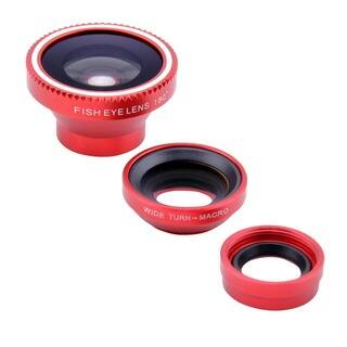 3-in-1 Detachable Fisheye Lens Wide Angle Macro Micro Lens Cellphone Photo Kit Set