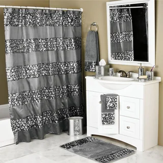 Luxury Shower Curtain and Hook Set