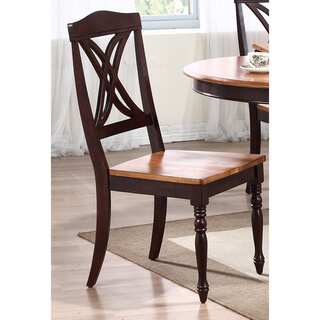 Iconic Furniture Whiskey/ Mocha Butterfly Back Dining Side Chair (Set of 2)