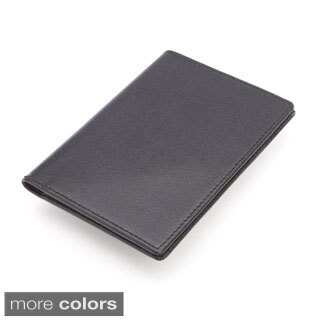 Royce Leather RFID Blocking Saffiano Leather Passport Document Wallet