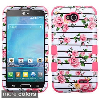 Insten Hard PC/ Silicone Dual Layer Hybrid Rubberized Matte Phone Case Cover For LG Optimus L90