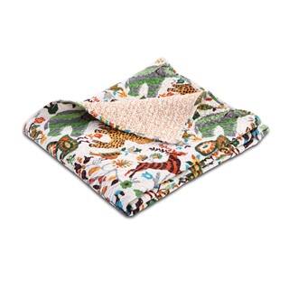 Greenland Home Fashions Safari Park Reversible Quilted Cotton Throw