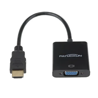 Patuoxun 1080P HDMI Male to VGA Female Video Converter Adapter Cable for PC/ HDTV