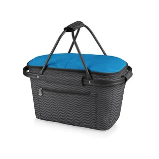 Picnic Time Waves Collection Market Basket Collapsible Tote
