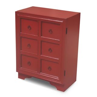 Shawnee Casual Red Square Accent Table