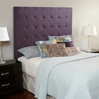 Humble + Haute Stratton Iris Purple Linen Tall Full Tufted Upholstered Headboard