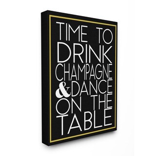 Stupell 'Time to Drink Champagne' Canvas Wall Art