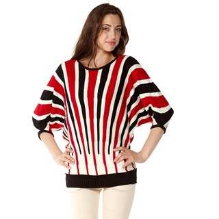 Juniors' Stripe Knit Pullover Sweater