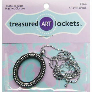 Jewelry Locket 1/PkgSilver Oval