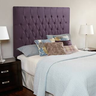 Humble + Haute Halifax Iris Purple Linen Tall Full Diamond Tufted Upholstered Headboard
