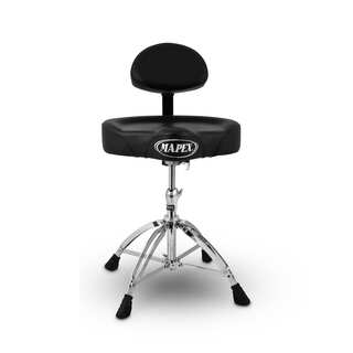 Mapex Double Braced Height Adjustable Saddle Seat Back Rest Drum Throne