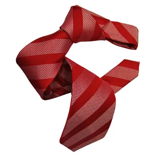 Dmitry Men's Red Striped Italian Silk Tie
