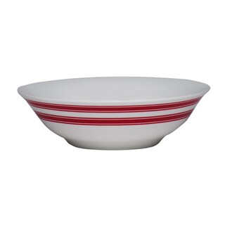 Race Stripe Red 7-inch 20-ounce Cereal Bowl (Set of 4)