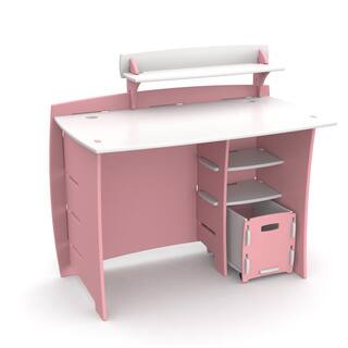 Legare Kids Furniture Pink/ White 43-inch Complete Desk System with File Cart