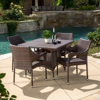 Arden Outdoor 5-piece Wicker Dining Set by Christopher Knight Home