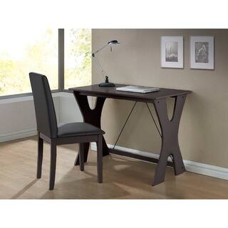 Baxton Studio Cary Contemporary Dark Brown/ Wenge Writing Desk and Chair Set