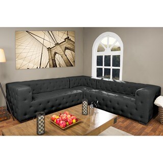 Baxton Studio Verdicchio Dark Grey Linen Sectional Sofa