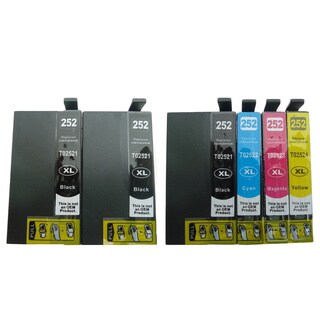 6-pack Replacing T252XL Ink Cartridge for Epson WF-3620 WF-3640 WF-7110 WF-7610 WF-7620 Printer