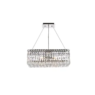 Elegant Lighting Chrome Royal-cut 20-inch Crystal Clear Hanging 4-light Chandelier