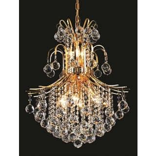 Elegant Lighting Gold Royal-cut 22-inch Crystal Clear Hanging 11-light Chandelier