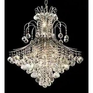 Elegant Lighting Chrome 25-inch Royal-cut Crystal Clear Hanging 15-light Chandelier