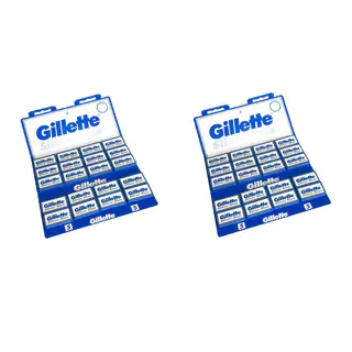 Gilette 100-count Silver Blue Double Edge Razor Blades (Pack of 2)