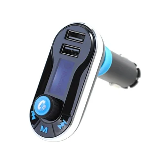Bluetooth FM Transmitter 12V Socket Silver Car Kit and Charger with SD Card/ USB Ports