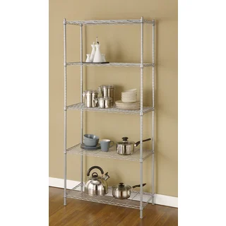 Artiva USA 68-inches 5-shelf Silver Grey Metal Wire Shelving Rack