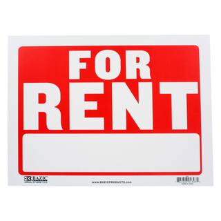 Bazic Small For Rent Sign (9 x 12 inches)