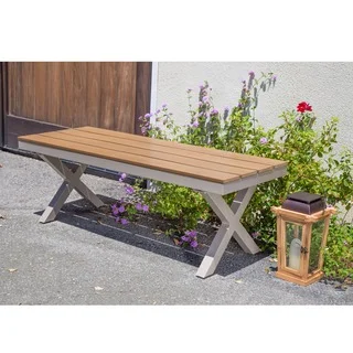 Corvus Jasmine Outdoor Aluminum and Poly-wood Bench