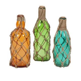 Williams Glass Bottles with Jute Hangers (Set of 3)