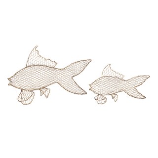 Astaire Gold Metal Fish (Set of 2)