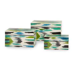 Denni Hand-painted Lacquer Boxes (Set of 3)