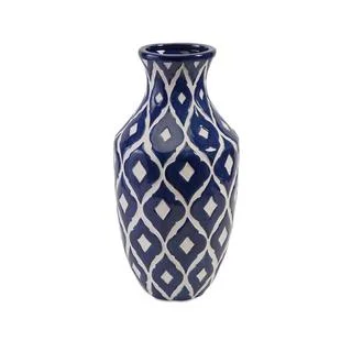 Maine Blue and White Tall Vase