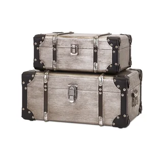 Baker Aluminum Clad Suitcases (Set of 2)