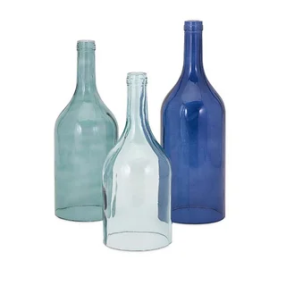 Monteith Blue Cloche Bottles (Set of 3)