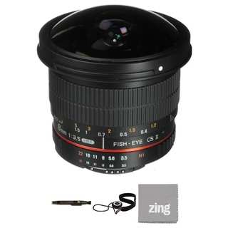 Rokinon 8mm f/3.5 HD Fisheye Lens for Nikon Bundle