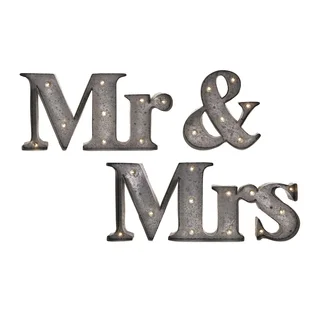 Mr. & Mrs. Lighted Sign (Set of 3)