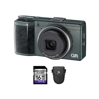 Ricoh GR Green Limited Edition Digital Camera with 16GB Card and Case Bundle