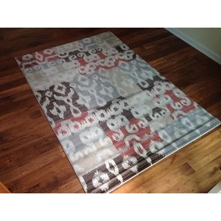 Brown Grey Beige Geometric Modern Contemporary Area Accent Rug (2' x 3')