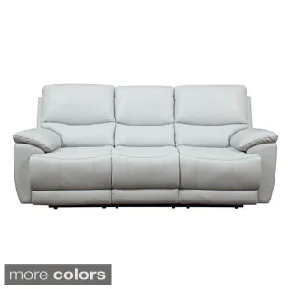 Leather Match Power Dual Reclining Sofa