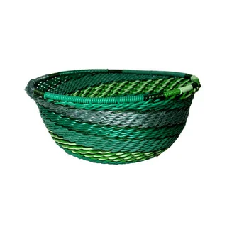 Handcrafted Recycled Telephone Wire Emerald Bowl (South Africa)