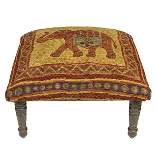 Corona Decor Vintage Elephant Design Footstool/Ottoman