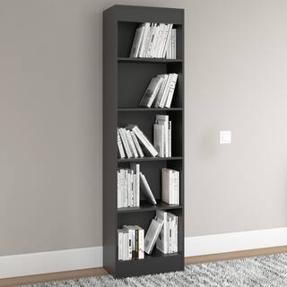 South Shore Pure Black Axess 5-shelf Narrow Bookcase