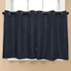 Thumbnail 2, Modern Subtle Texture Solid Navy Kitchen Curtain Parts with Grommets- Tier and Valance Options. Changes active main hero.