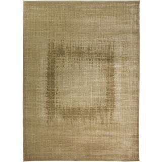 Rizzy Home Beige Galleria Collection Power-Loomed Traditional Accent Rug (4' x 5'7)