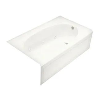 Kohler Windward BubbleMassage 5 Foot Right-hand Drain Integral Apron Bathtub in White